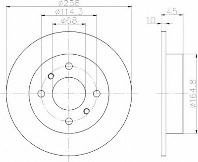 HELLA PAGID 8dd355102661 -  Тормозной диск